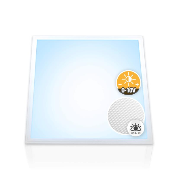 LED Panel 62x62 Tageslichtweiß 6000K dimmbar 36W UGR<19 3960lm Slim Alu PLs3.0