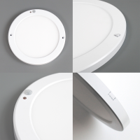 LED Aufbaupanel 220mm Warmweiß 3000K 18W 1500lm PIR-Sensor rund PLd2.0