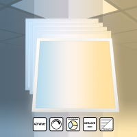 5x LED Panel 62x62 3CCT 3000K-4000K-6000K 40W dimmbar...