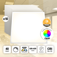 10x LED Panel 62x62 Neutralweiß 4000K 40W CRI90...