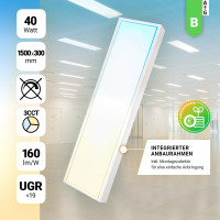 LED Anbaupanel 150x30cm 3000/4000/6000K 3CCT UGR<19...