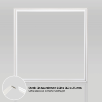 LED Panel 62x62cm Tageslichtweiß 6000K 25W 3500lm Einbaurahmen Alu weiß Ble2.0