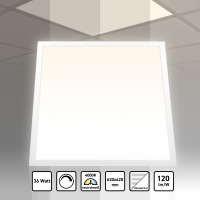 LED Panel 62x62 Neutralweiß 4000K dimmbar 36W 0-10V 4320lm Slim Alu PLs3.0
