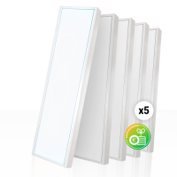 5x LED Anbaupanel 150x30cm Neutralweiß 5000K 40W UGR<19 Anbauleuchte BLt
