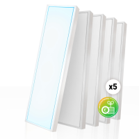 5x LED Anbaupanel 150x30cm Tageslichtweiß 6000K 40W UGR<19 Anbauleuchte BLt