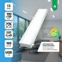 LED Anbaupanel 90x15cm Tageslichtweiß 6000K 13W...