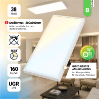 LED Anbaupanel 120x60cm 3CCT 3000 4000K 6000K 38W 6080lm...