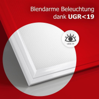 5x LED Anbaupanel 150x30cm 3CCT 40W UGR<19 6400lm Aufbauleuchte BLt