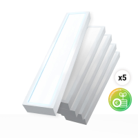 5x LED Anbaupanel 90x15cm Tageslichtweiß 6000K 13W UGR<19 2080lm Anbauleuchte BLt