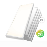 5x LED Anbaupanel 90x30cm Neutralweiß 4000K 20W UGR<19 3200lm Aufbauleuchte BLt