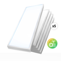 5x LED Anbaupanel 90x30cm Tageslichtweiß 6000K 20W UGR<19 Aufbaurahmen Aufbauleuchte BLt