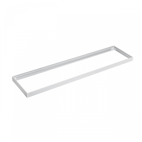 LED Panel Aufbaurahmen 120x30x4,25cm Aufputzrahmen Montagerahmen Schraublos Weiß