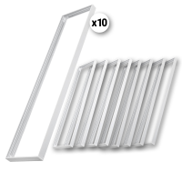 10x LED Panel Aufbaurahmen 120x30x4,25cm Aufputzrahmen...
