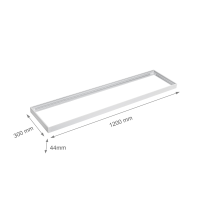 10x LED Panel Aufbaurahmen 120x30x4,25cm Aufputzrahmen Montagerahmen Schraublos Weiß