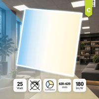 LED Backlit Panel 62x62 3CCT 3000/4000/6500K 25W 180lm...