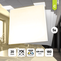 5x LED Panel 62x62 Neutralweiß 4000K 20W 180lm BLa